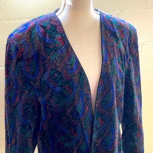 Vintage ILGWA Canadian Paisley Velvet Jacket 1968-1984 #65608